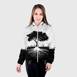 Куртка с капюшоном женская ДЕРЕВО ИНЬ-ЯНЬ, цвет: 3D-белый — фото 2