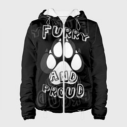 Куртка с капюшоном женская Furry proud, цвет: 3D-белый