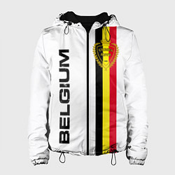 Куртка с капюшоном женская СБОРНАЯ БЕЛЬГИИ, цвет: 3D-черный