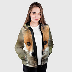 Куртка с капюшоном женская Миленький лисенок, цвет: 3D-черный — фото 2