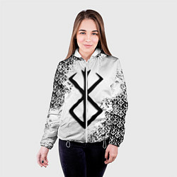 Куртка с капюшоном женская БЕРСЕРК logo чб, цвет: 3D-белый — фото 2