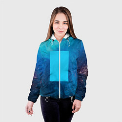 Куртка с капюшоном женская Love Death And Robots Зима Блю, цвет: 3D-белый — фото 2