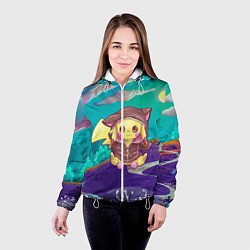 Куртка с капюшоном женская Покемон в костюме, цвет: 3D-белый — фото 2