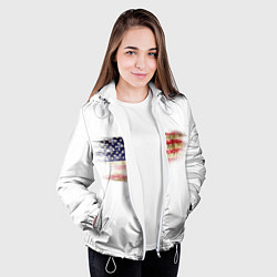 Куртка с капюшоном женская USA, цвет: 3D-белый — фото 2