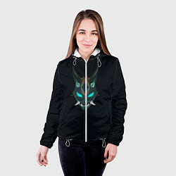 Куртка с капюшоном женская Genshin Impact - Xiao, цвет: 3D-белый — фото 2