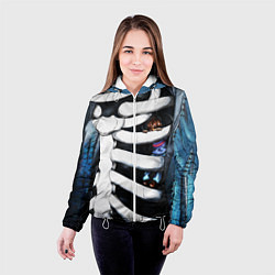 Куртка с капюшоном женская SANS AND FRISK, цвет: 3D-белый — фото 2