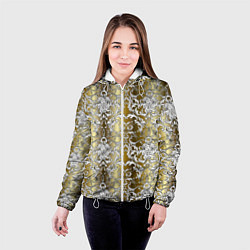 Куртка с капюшоном женская Versace gold & white, цвет: 3D-белый — фото 2
