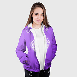 Куртка с капюшоном женская 50 Shades Of Skaters violet, цвет: 3D-белый — фото 2