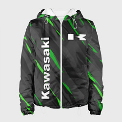 Куртка с капюшоном женская KAWASAKI КАВАСАКИ SPORT, цвет: 3D-белый