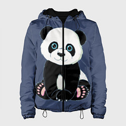 Куртка с капюшоном женская Милая Панда Sweet Panda, цвет: 3D-черный