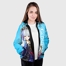 Куртка с капюшоном женская Genshin Impact, Аяка, цвет: 3D-черный — фото 2