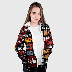 Куртка с капюшоном женская AC DC LOGOBOMBING, цвет: 3D-белый — фото 2