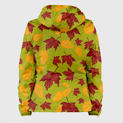Женская куртка Осенние листья клён и дуб / 3D-Черный – фото 2