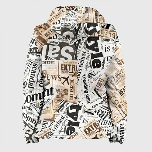 Женская куртка Газета / 3D-Черный – фото 2