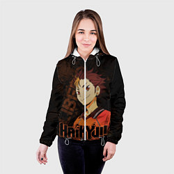 Куртка с капюшоном женская Нишиноя Ю Волейбол, цвет: 3D-белый — фото 2