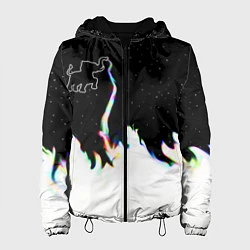 Куртка с капюшоном женская Затерянный в космосе, цвет: 3D-черный