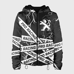 Куртка с капюшоном женская Peugeot - Racing Tapes, цвет: 3D-черный