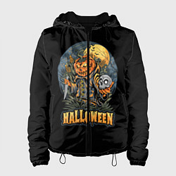 Куртка с капюшоном женская HALLOWEEN, цвет: 3D-черный