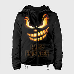 Куртка с капюшоном женская Happy Halloween, цвет: 3D-черный