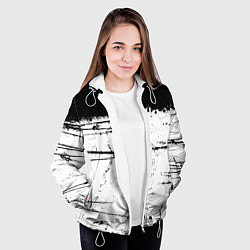 Куртка с капюшоном женская ИСПАЧКАННЫЙ КРАСКОЙ, цвет: 3D-белый — фото 2