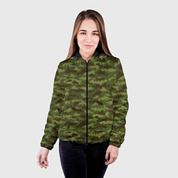 Куртка с капюшоном женская Рыбак камуфляж из рыб, цвет: 3D-черный — фото 2