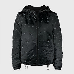 Куртка с капюшоном женская Ночной дождь, цвет: 3D-черный