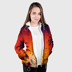 Куртка с капюшоном женская РАЙСКОЕ НАСЛАЖДЕНИЕ, цвет: 3D-белый — фото 2