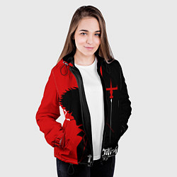 Куртка с капюшоном женская Ковбой Бибоп с сигаретой, цвет: 3D-черный — фото 2