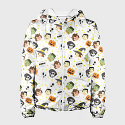Куртка с капюшоном женская Персонажи и хэллоуин, цвет: 3D-белый