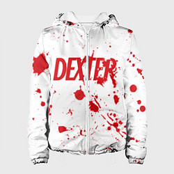 Куртка с капюшоном женская Dexter logo Декстер брызги крови, цвет: 3D-белый