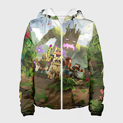 Куртка с капюшоном женская МАЙНКРАФТ ГЕРОИ ПРОТИВ ЗЛА, цвет: 3D-белый