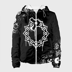 Куртка с капюшоном женская 7 СМЕРТНЫХ ГРЕХОВ МЕЛОДИАС СИМВОЛ ДРАКОН, цвет: 3D-белый