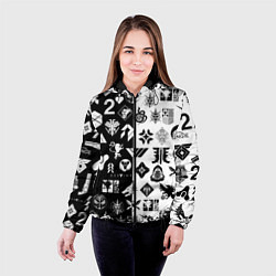 Куртка с капюшоном женская DESTINY LOGOBOMBING ЧЁРНО БЕЛОЕ, цвет: 3D-черный — фото 2
