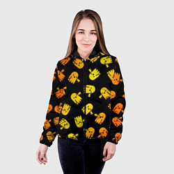 Куртка с капюшоном женская BOO! ПРИЗРАК, ПРИВЕДЕНИЕ ХЕЛЛОУИН ОРАНЖЕВЫЙ, цвет: 3D-черный — фото 2