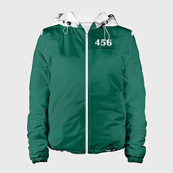 Куртка с капюшоном женская Как в Игре в кальмара без пятен, цвет: 3D-белый