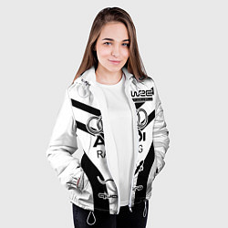 Куртка с капюшоном женская Audi Quattro, цвет: 3D-белый — фото 2