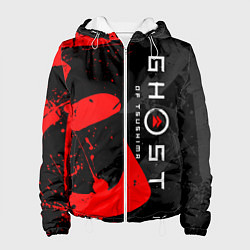 Куртка с капюшоном женская GHOST OF TSUSHIMA ПРИЗРАК ЦУСИМЫ, цвет: 3D-белый