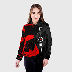 Куртка с капюшоном женская GHOST OF TSUSHIMA ПРИЗРАК ЦУСИМЫ, цвет: 3D-черный — фото 2