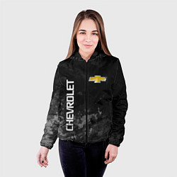 Куртка с капюшоном женская Chevrolet, gray, цвет: 3D-черный — фото 2