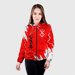 Куртка с капюшоном женская BERSERK logo, цвет: 3D-черный — фото 2