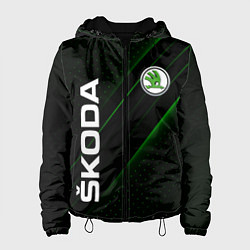 Куртка с капюшоном женская SKODA, ШКОДА, цвет: 3D-черный