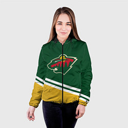 Куртка с капюшоном женская Minnesota Wild NHL, цвет: 3D-черный — фото 2