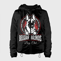 Куртка с капюшоном женская Бельгийская Овчарка Малинуа, цвет: 3D-черный