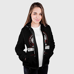 Куртка с капюшоном женская Немецкий Курцхаар Kurzhaar, цвет: 3D-черный — фото 2