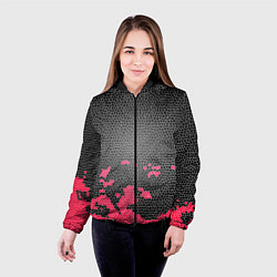 Куртка с капюшоном женская Угольная черепица, цвет: 3D-черный — фото 2