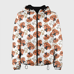 Куртка с капюшоном женская Собака Родезийский Риджбек, цвет: 3D-черный