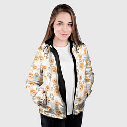 Куртка с капюшоном женская Собака Чау-Чау, цвет: 3D-черный — фото 2