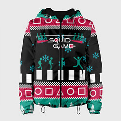 Куртка с капюшоном женская Свитер Кальмара, цвет: 3D-черный