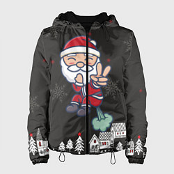 Куртка с капюшоном женская Плохой Санта 2022 Bad Santa, цвет: 3D-черный