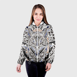 Куртка с капюшоном женская БЕЛАЯ ЭТНИЧЕСКА ЛИСА WHITE FOX, цвет: 3D-белый — фото 2